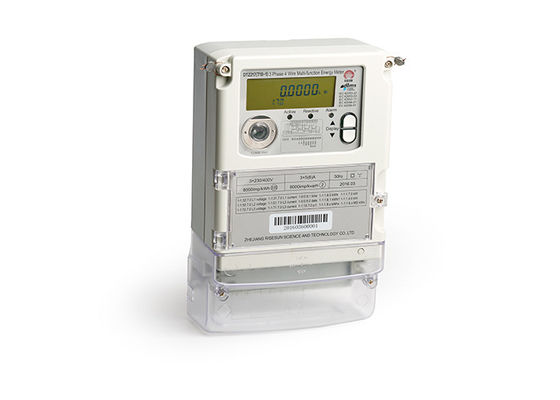 IEC 62056 62 Multifungsi Tiga Fase Empat Wire Energy Meter 100V