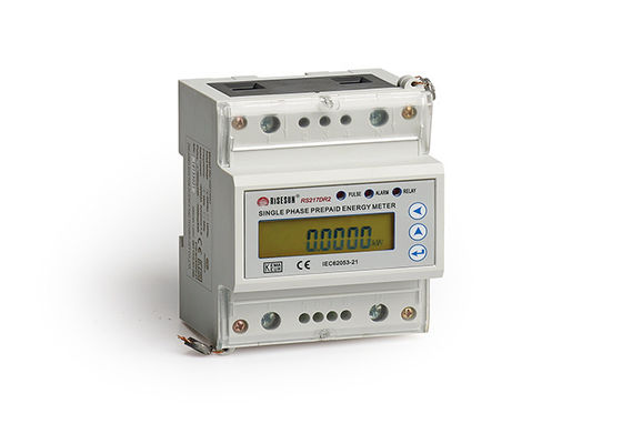 IEC 62053 Din Rail Kwh Meter Fase Tunggal Ami Electric Meter 10 80 A 50 60 Hz